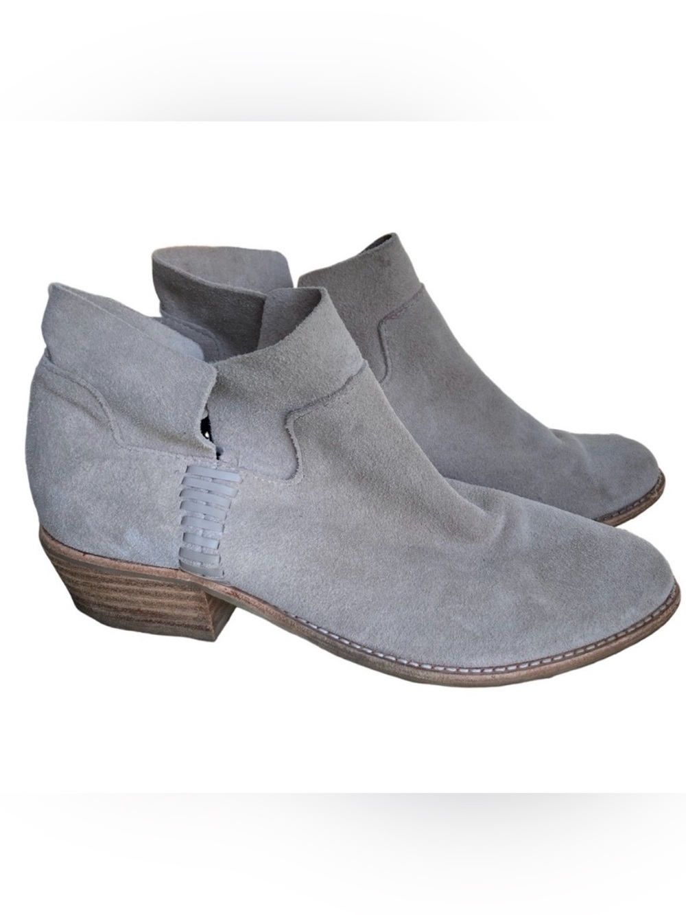 Dolce Vita- Women’s Cleo Stacked Heel Genuine Suede Slouchy Tan Bootie, Size 7